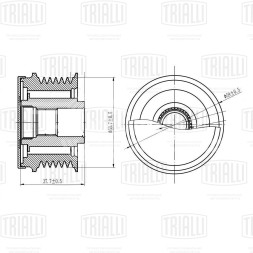 Ролик генератора (обгонная муфта) для автомобилей Ford Maverick (00-) 2.3i