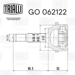 ШРУС наружный для автомобилей Aveo (02-) 1.2i ABS