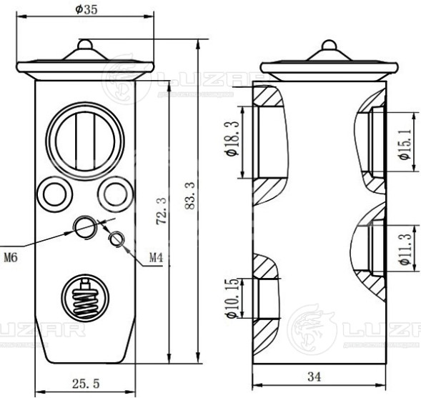 Клапан расширительный кондиционера (ТРВ) для автомобилей Teana (J32) (08-)/Murano (Z51) (08-)