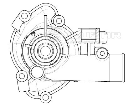 Насос водяной для автомобилей УАЗ с дв. ЗМЗ Pro 409051/052 (19-)