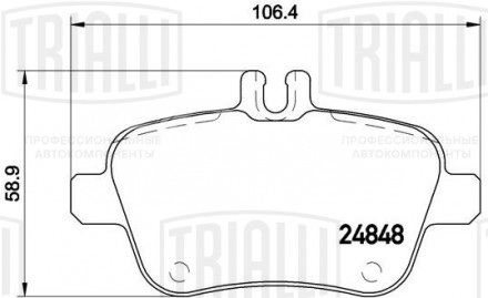 Колодки тормозные для автомобилей Mercedes A (W176) (12-)/B (W246) (13-) дисковые задние (в комплекте с датчиком)