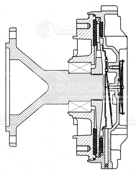 Муфта вязкостная для автомобилей DAF 95 XF (97-) 12.6D (без крыльчатки)