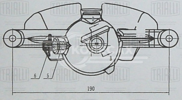 Суппорт тормозной для автомобилей Skoda Octavia A7 (12-)/VW Tiguan (16-) передний левый d=57мм