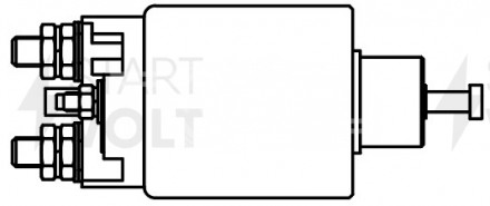 Реле втягивающее стартера для автомобилей Daewoo Matiz (98-) 0.8i/Chevrolet Aveo (02-) 1.2i