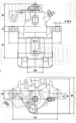 Суппорт тормозной для автомобилей VW Polo IV (01-) задний левый d=34мм