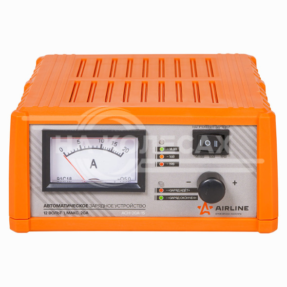 Зарядное устройство 0-20А 12В импульсное, амперметр, (3 режима 14,8/16/19В)