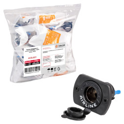 Гнездо прикуривателя встраиваемая влагозащ. 12/24В пластик (В пакете)