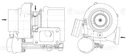 Турбокомпрессор для а/м ГАЗон Next с дв. ЯМЗ-53443-20 (E-5)