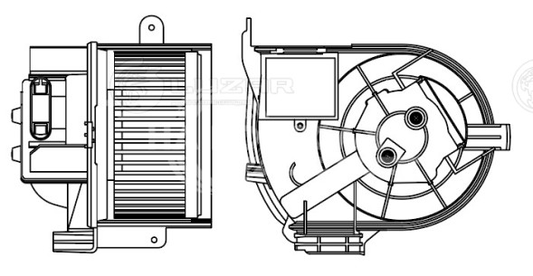 Электровентилятор отопителя для автомобилей Renault Kangoo (03-) A/C+