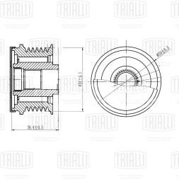 Ролик генератора (обгонная муфта) для автомобилей Opel Astra H (04-) 1.2i/1.3d/1.4i
