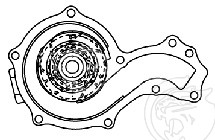 Насос водяной для автомобилей Audi A4 (94-)/VW Passat B5 (96-) 1.6i/1.8i/1.8T 20v (без корпуса)