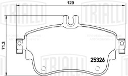 Колодки тормозные для автомобилей Mercedes A (W176) (12-)/B (W246) (13-) дисковые передние (в комплекте с датчиком)