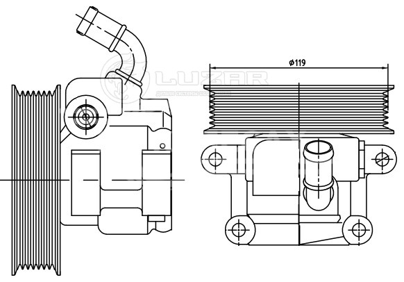 Насос ГУР для автомобилей Ford Transit (06-) 2.4D