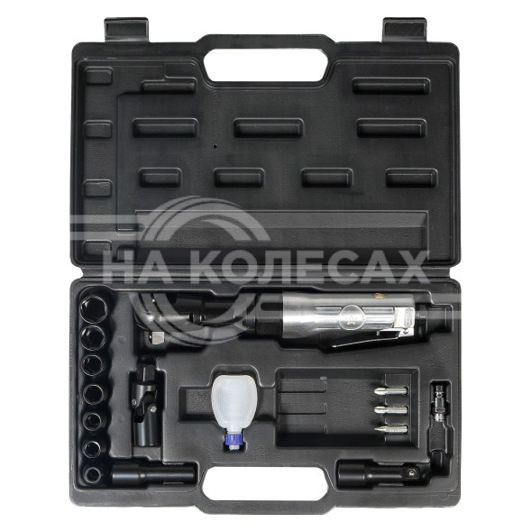 Трещотка пневматическая 1/2&quot; 61Нм с головками 17 пр. кейс
