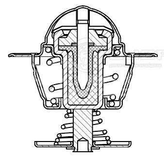 Термостат для автомобилей Volvo S40 (96-)/S60 (00-)/S80 (98-)/XC70 (97-) (90°С) (термоэлемент)