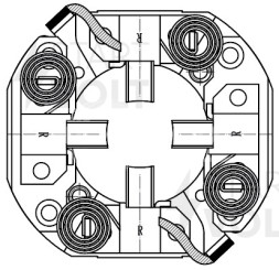 Узел щеточный стартера для автомобилей Toyota Rav 4 (00-) 2.0i/Lexus RX300 (98-) 3.0i