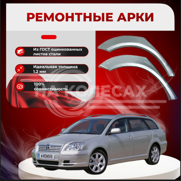 Ремонтные задние арки Toyota Avensis (T250) SW