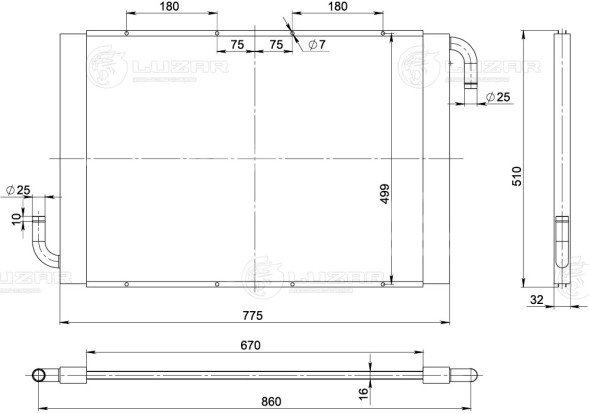 Радиатор охлаждения, тип 301417