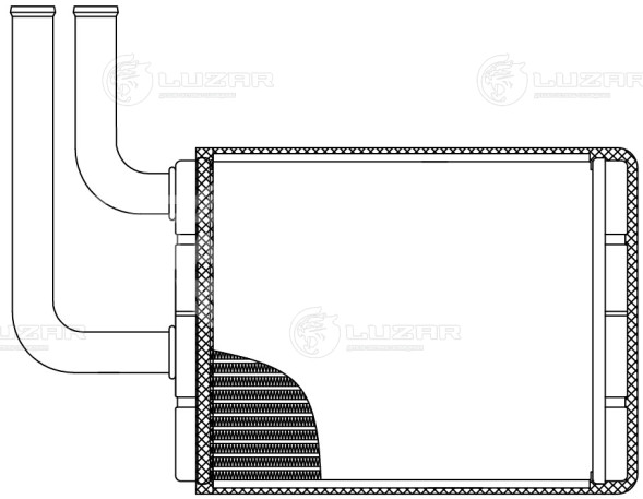Радиатор отопителя для автомобилей Chery Fora A21 (06-) 1.6i/2.0i (два патрубка)