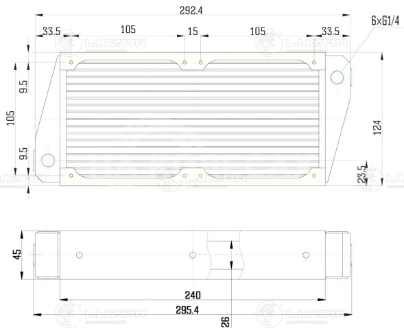 Радиатор охлаждения универсальный, тип X-Flow XT45-240