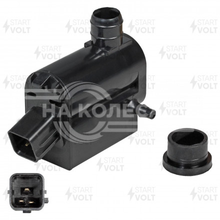 Насос омывателя для автомобилей Hyundai/KIA Getz (02-)/Santa Fe (06-) (с задним омывателем)