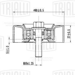 Ролик ГРМ для автомобилей Skoda Fabia (99-)/Octavia (96-) 1.4i (натяж.) (CM 1814)