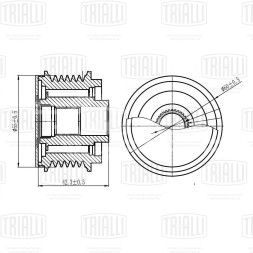 Ролик генератора (обгонная муфта) для автомобилей Renault Megane II (02-) 1.5d