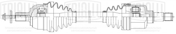Привод левый для автомобилей Ford Focus II (05-) 1.6Ti/1.8i MT (B5/IB5)