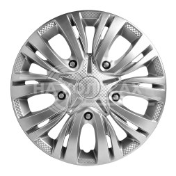 Колпаки колесные 16&quot; &quot;Лион&quot;, серебристый, карбон, компл. 2 шт.