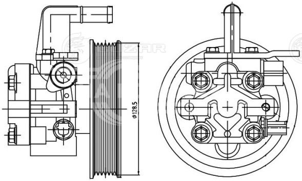 Насос ГУР для автомобилей Kia Sorento II (09-)/Hyundai Santa Fe (выпуск с 2010г.) 2.4i