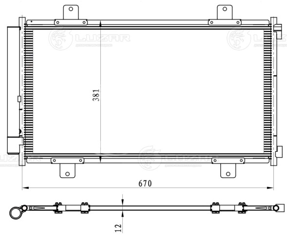 Радиатор кондиционера для автомобилей Suzuki SX4 II (S-Cross) (13-)