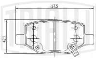 Колодки тормозные дисковые задние для автомобилей Geely Coolray (18-)