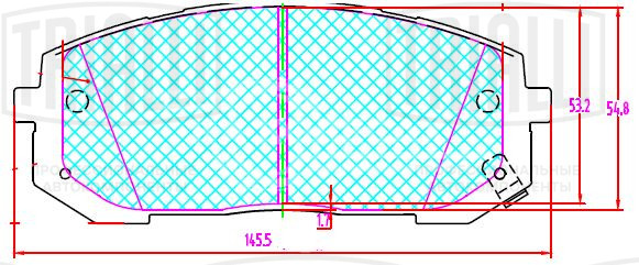Колодки тормозные дисковые передние для автомобилей Kia K5 (20-) / Hyundai Sonata VIII (20-)