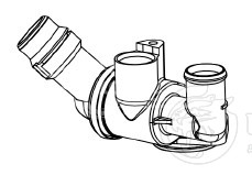Термостат для автомобилей Audi A4 (B7) (04-)/A6 (C6) (04-) 2.0T (87°C) (с корпусом)