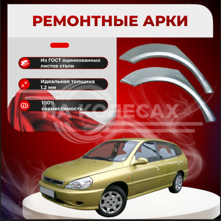 Ремонтные задние арки KIA Rio 1 (Универсал, хэтчбэк)