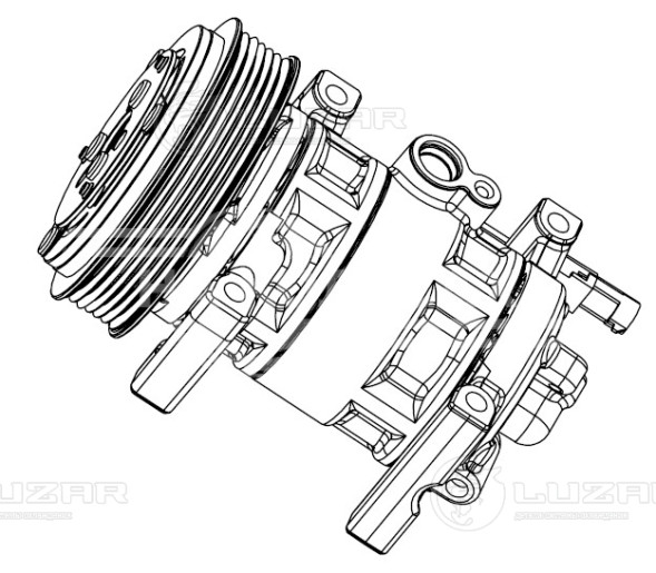 Компрессор кондиционера для автомобилей Калина/Приора (тип Panasonic)