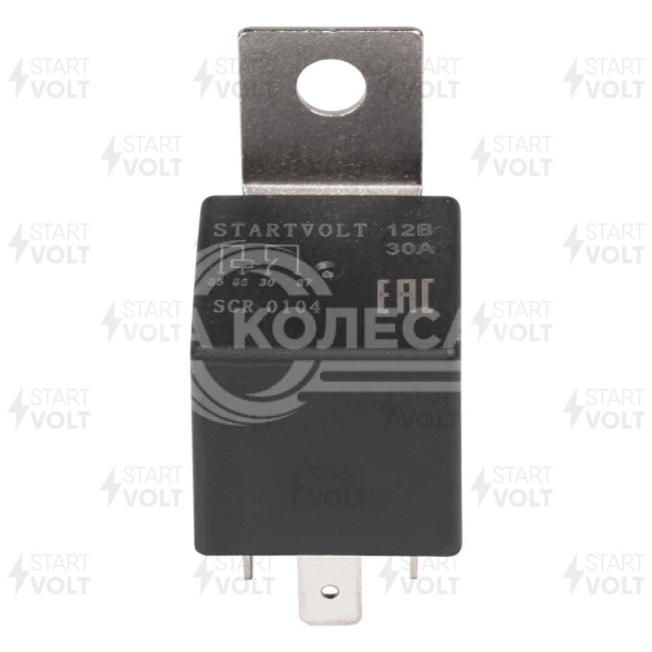 Реле автомобильное 4 контакта 12V 30A (с кронштейном) универсальное