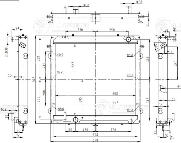 Радиатор охлаждения для автомобилей ГАЗон Next Cummins