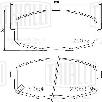 Колодки тормозные дисковые передние для автомобилей Hyundai Creta (16-) / Kia Cerato II (09-)
