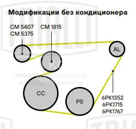 Ролик приводного ремня для автомобилей VW Transporter T4 (90-) 2.0/2.4d/2.5/2.5d (опорный) d90мм