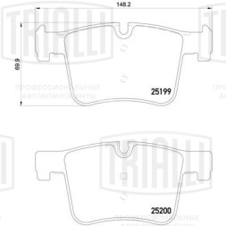 Колодки тормозные дисковые передние для автомобилей BMW 1 (F20/21) (11-)/3 (F30/80) (11-) т/с Bosch (PF 4001)