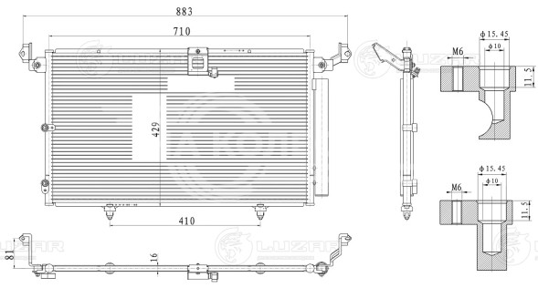 Радиатор кондиционера для автомобилей RX (98-)