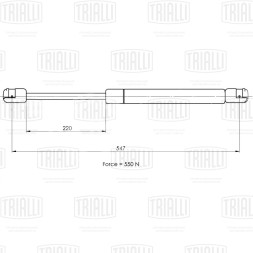 Амортизатор (упор) крышки багажника для автомобиля Renault Megane II (02-) универсал с открывающимся стеклом