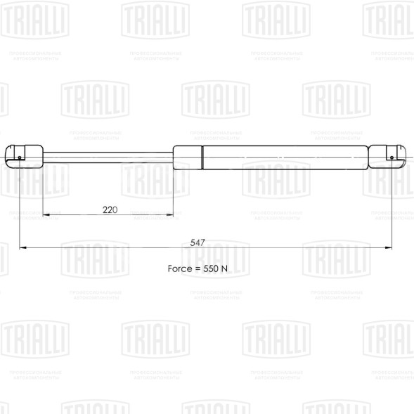 Амортизатор (упор) крышки багажника для автомобиля Renault Megane II (02-) универсал с открывающимся стеклом