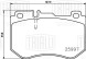 Колодки тормозные для автомобилей Mercedes C (W205) (14-) дисковые передние для тормозной системы AMG (в комплекте с датчиком)