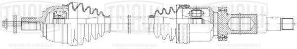 Привод правый для автомобилей Ford Focus II (05-) 1.6Ti/1.8i MT (B5/IB5)
