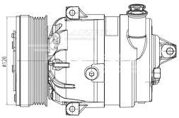 Компрессор кондиционера для автомобилей Chevrolet Aveo (06-) 1.4i (5PK)