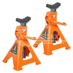 Стойка опорная 2т 282-430мм PRO, зубчатый механизм, доп.фиксатор, 2 шт.