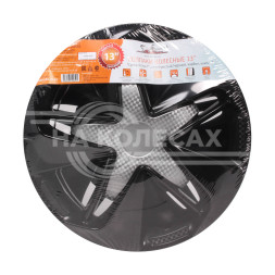 Колпаки колесные 13&quot; &quot;Супер Астра Т&quot;, серебристый/черный, карбон, компл. 2 шт.