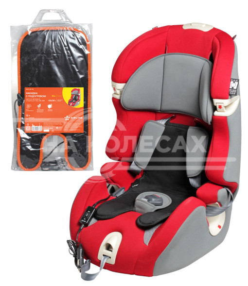 Накидка с подогревом в детское автокресло 1,2 группы(1-7лет), 12В, 22Вт